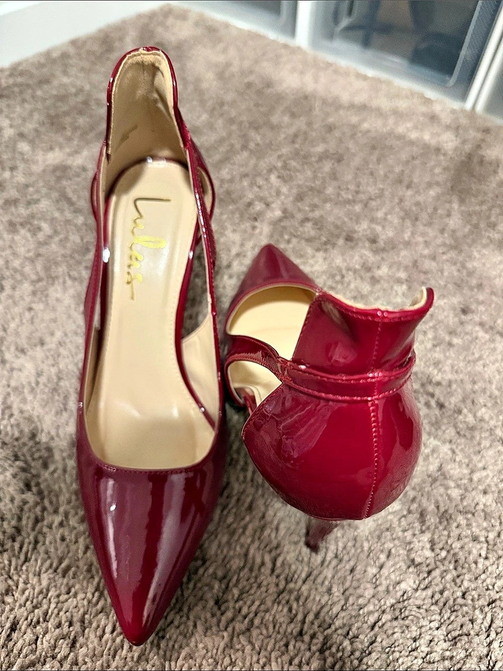 Lulus Patent Pointed-Toe Heels in Merlot